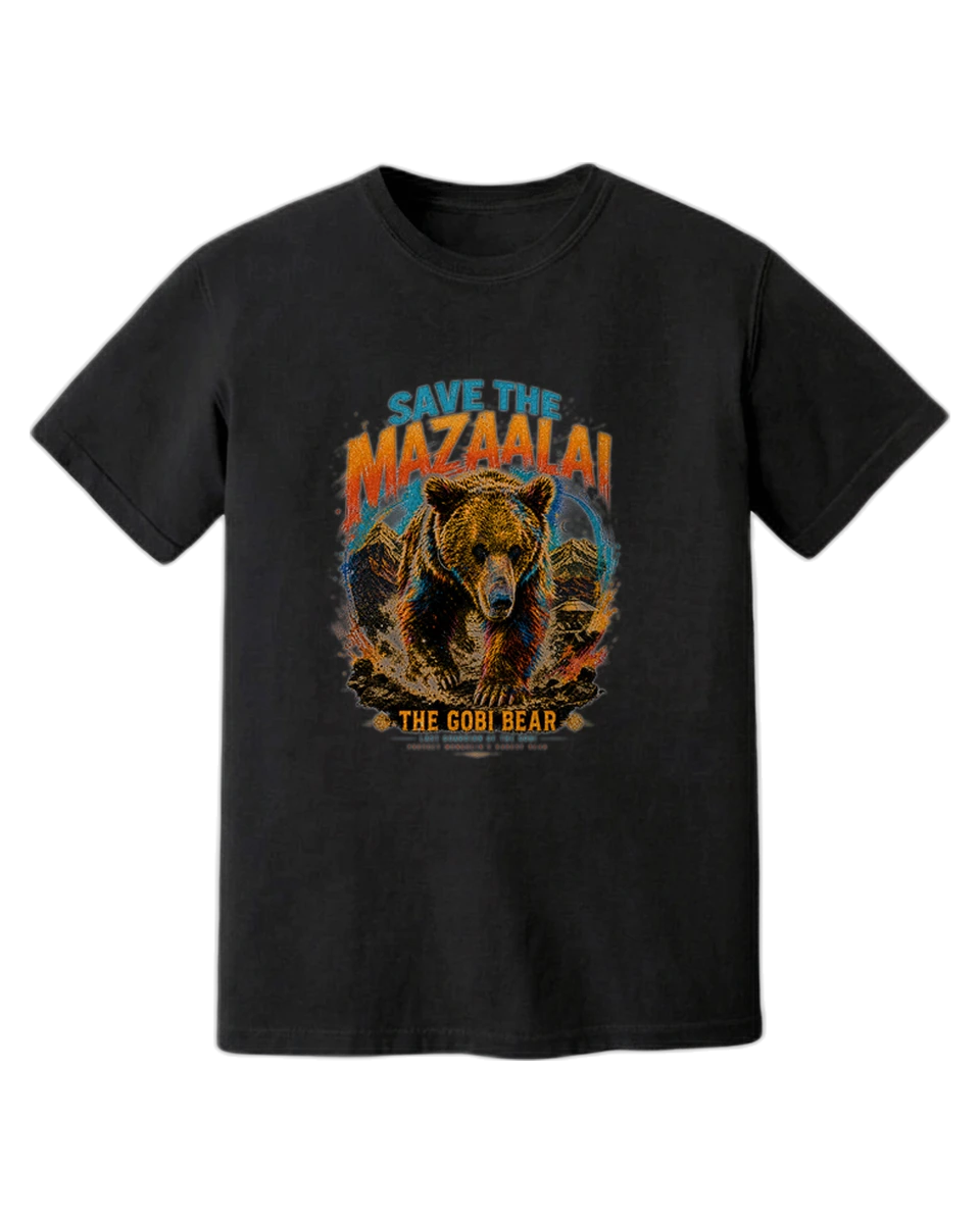 Mazaalai on the black tee