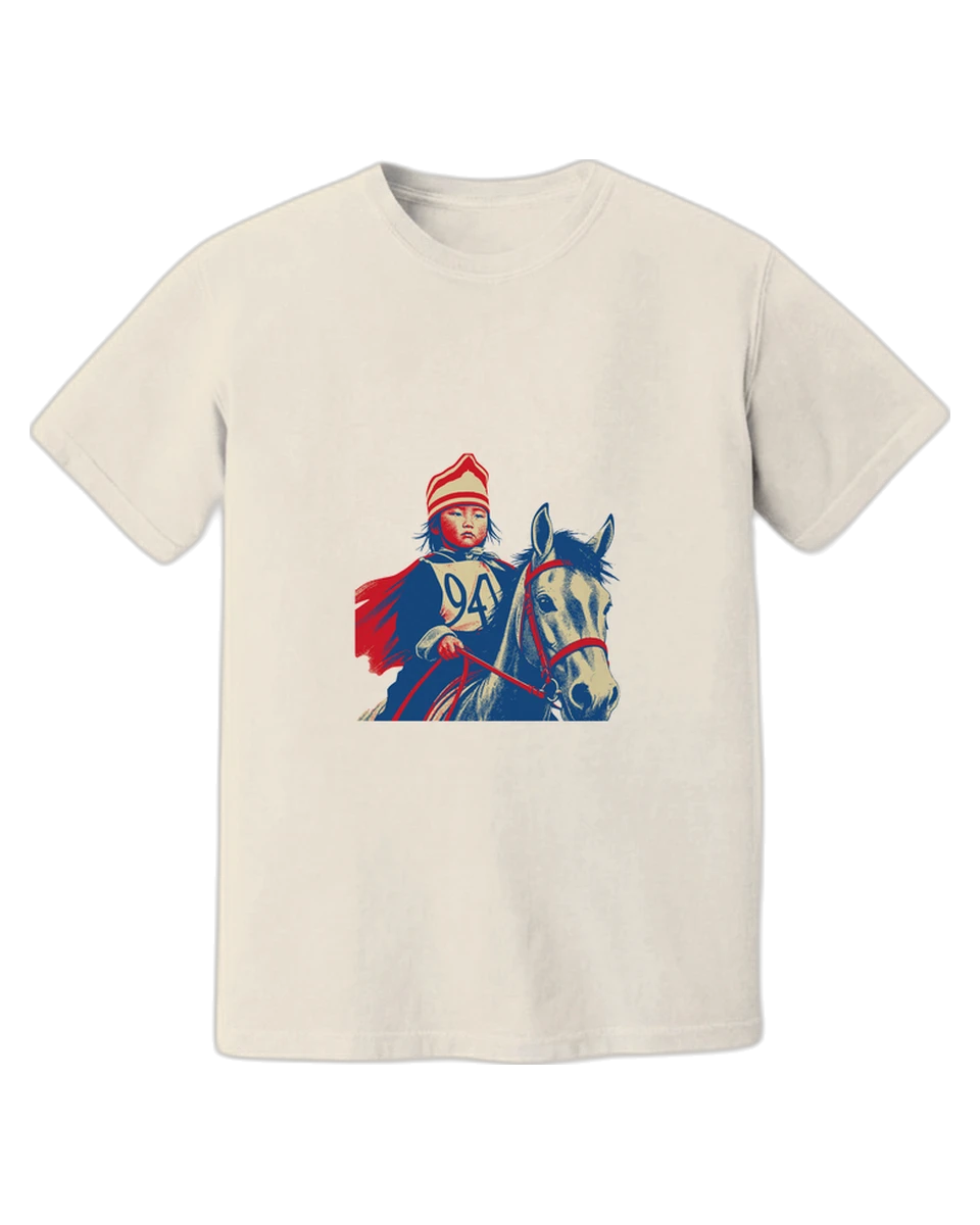 Racer on the cream tee